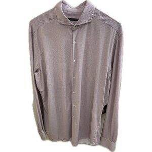 Greyson Golf Shirt XL Long Sleeve Button Up Stretch Performance Pink Check